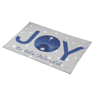 Joy to the World nativity Cloth Placemat