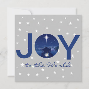 Joy to the World nativity Holiday Card