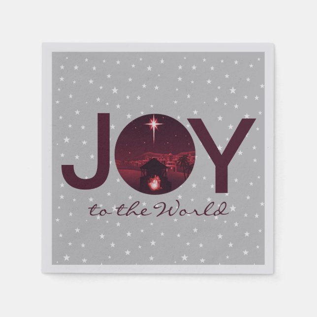 Joy to the World nativity   Napkins (Front)