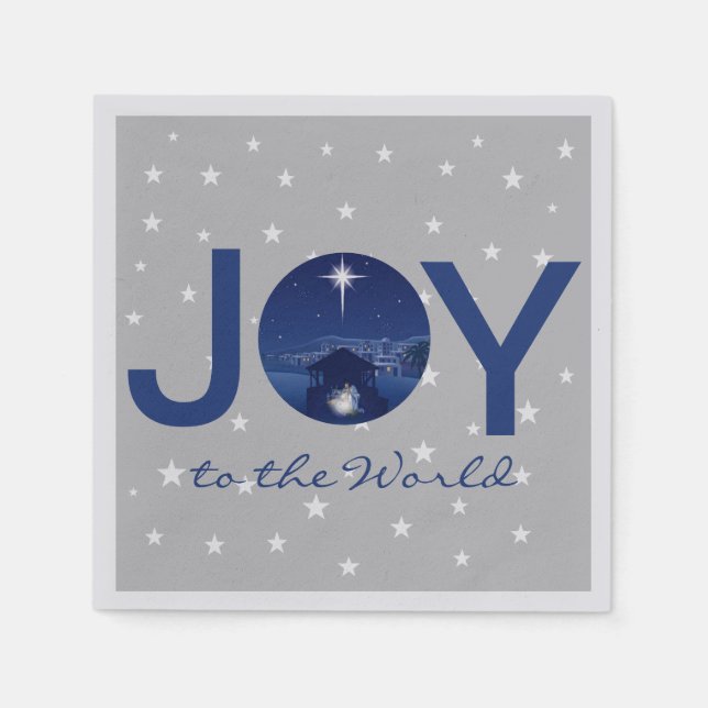 Joy to the World nativity  Napkins (Front)