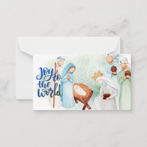 Joy To The World Nativity Note Card