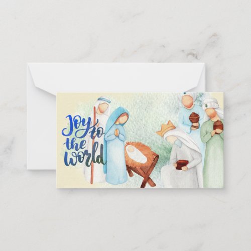 Joy To The World Nativity Note Card