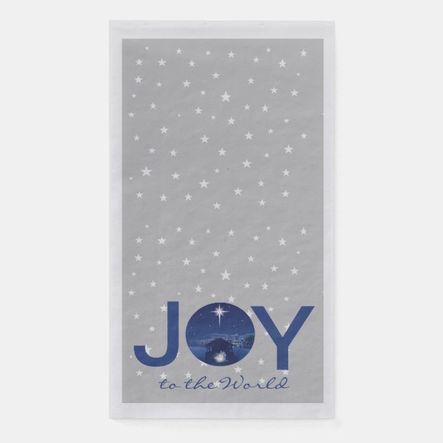 Joy to the World nativity  Paper Guest Towels (Front)