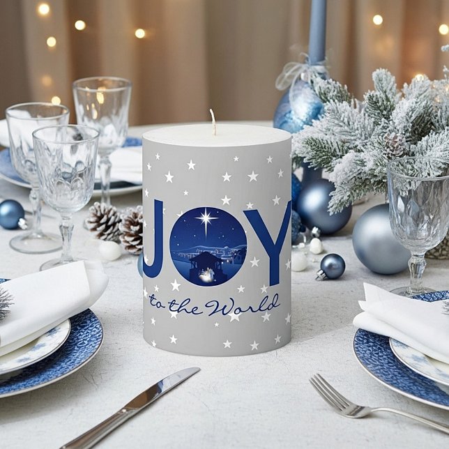 Joy to the World nativity  Pillar Candle (Creator Uploaded)