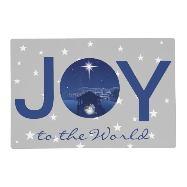 Joy to the World nativity  Placemat (Front)