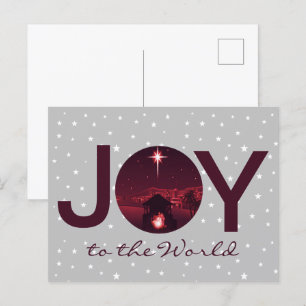 Joy to the World nativity Postcard