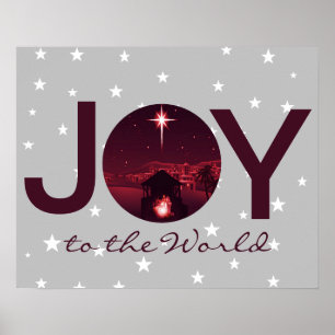 Joy to the World nativity  Poster
