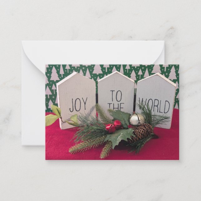Joy to the World Note Card (Front)