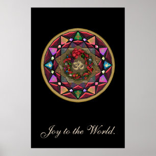 Joy to the World OM Mandala Poster