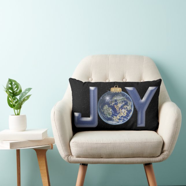 Joy to the World Ornament  Lumbar Pillow (Chair)