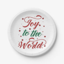 joy to the world paper plates