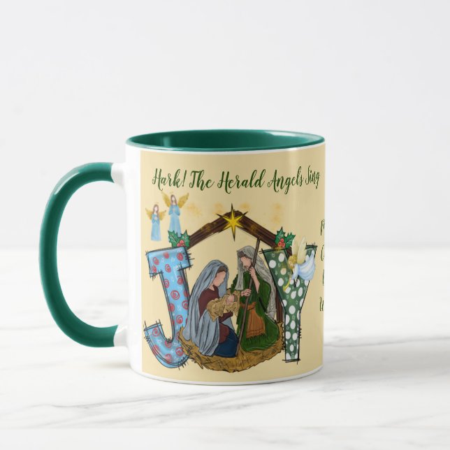  Joy to the World Personalized Mug (Left)