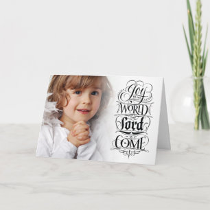 Joy to the World Photo Christian Christmas Holiday Card