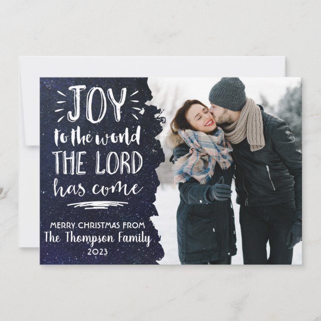 Joy to the World Photo Christmas Card (Front)