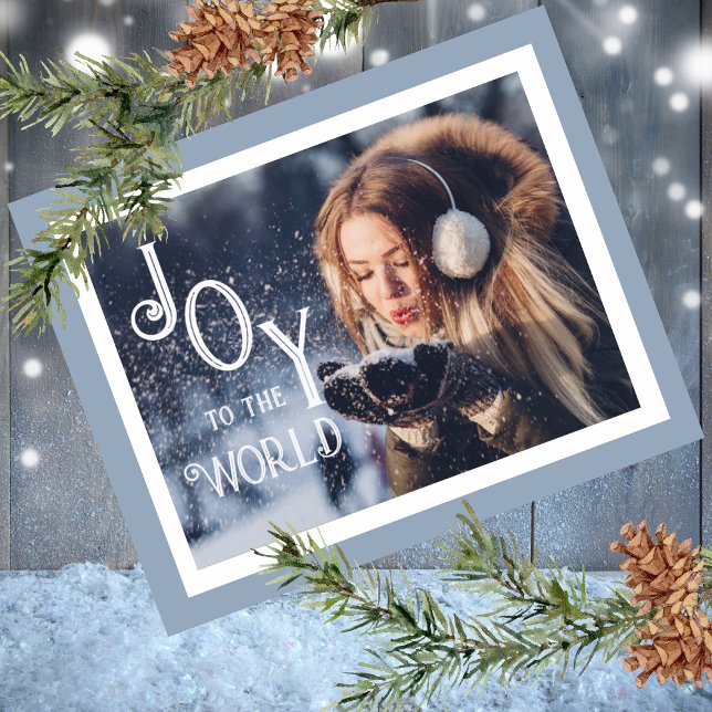 Joy to the World Photo Christmas Holiday Postcard (Creator Uploaded)