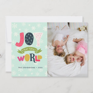 Joy to the World Photo Holiday Card