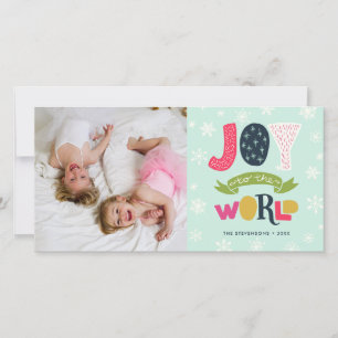 Joy to the World Photo Holiday Card