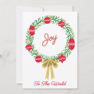 Joy to the World Psalm 98 Inspired Religious Holiday Card