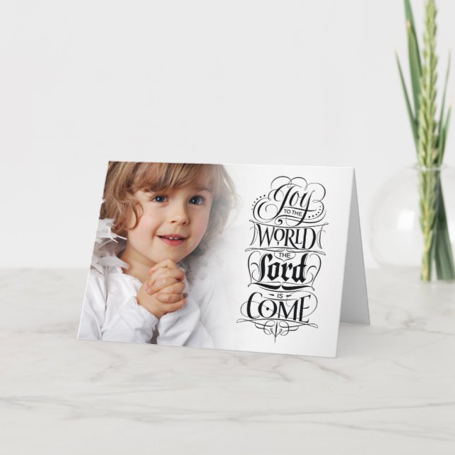 Joy to the World Religious Christmas Christian Holiday Card (Front)