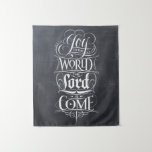 Joy to the World Religious Christmas Christian Tapestry<br><div class="desc">Whenever I sing this Christmas carol, the 'Joy to the World' portion is always so much fun. It comes out in full strength and with… JOY. That was the inspiration for this marvelous piece of calligraphic artwork by professional lettering artist Ivan Angelic. So modern, so fashionable and yes, inspirational. This...</div>