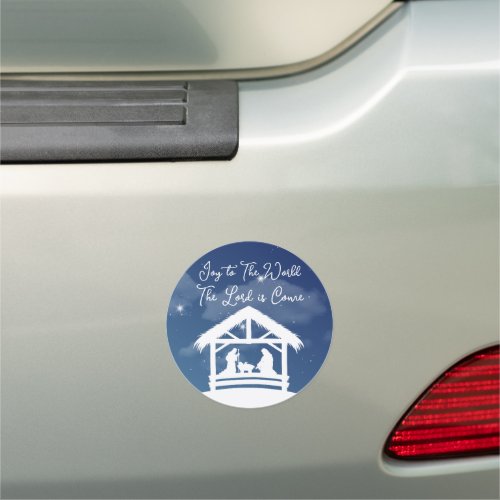 Joy to the World Religious Christmas Nativity Car Magnet