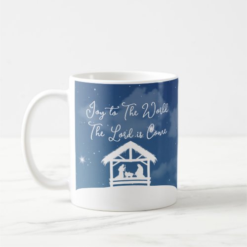 Joy to the World Religious Christmas Nativity Coffee Mug