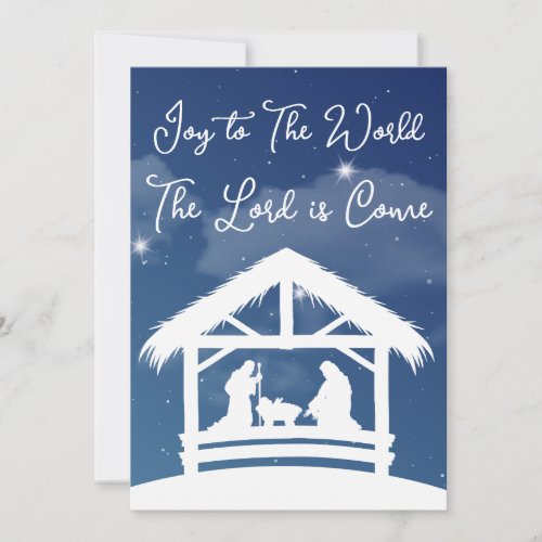Joy to the World Religious Christmas Nativity Holiday Card
