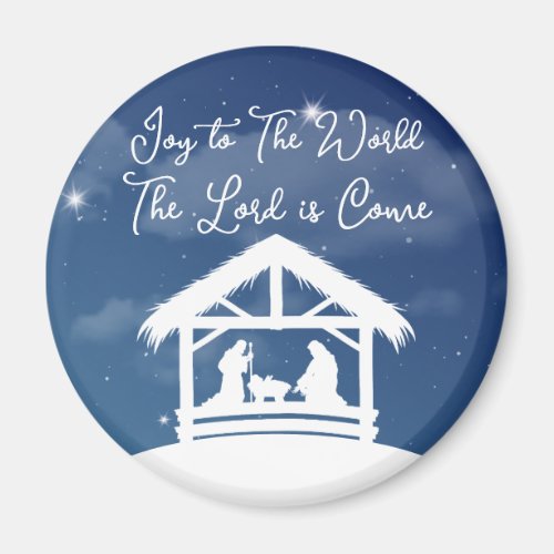Joy to the World Religious Christmas Nativity Magnet