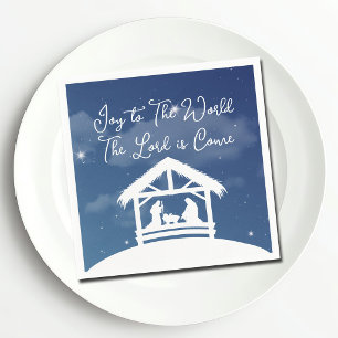 Joy to the World Religious Christmas Nativity Napkins