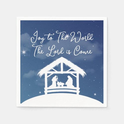 Joy to the World Religious Christmas Nativity Napkins