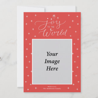 Joy to the World Religious Photo Holiday Card