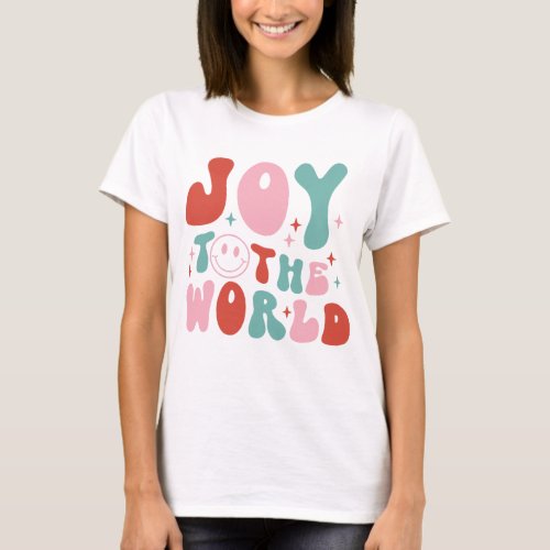 Joy To The World Retro Christmas T_Shirt