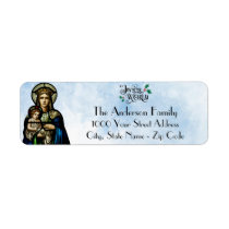Vintage Christmas Tree Return Address Label | Zazzle