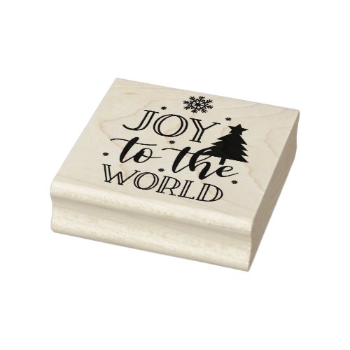 Joy to the World Rubber Stamp