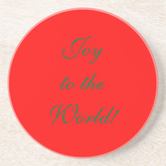 Joy to the World! Sandstone Coaster