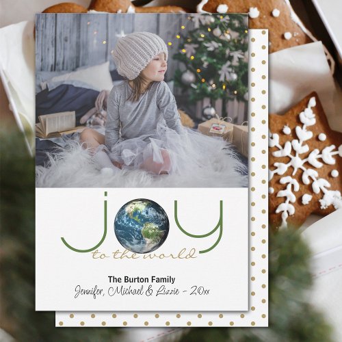 Joy to the World Single Photo Holiday Card
