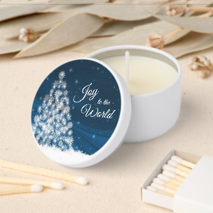 Joy to the World Sparkle Christmas Tree Mini Candle Favors