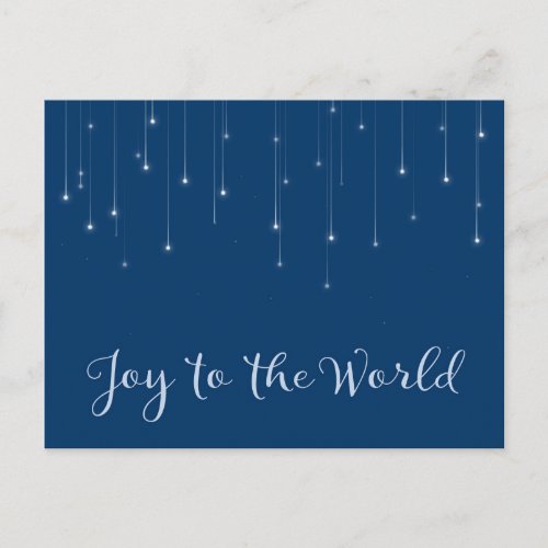 Joy to the World Starry Night Holiday Postcard