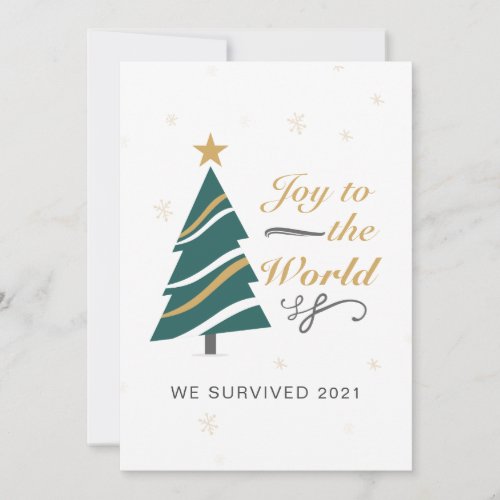 Joy To The World Survived 2021 New Year Holiday Card