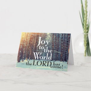 Joy to the World the Lord has Come, Christmas Holiday Card