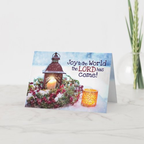 Joy to the World the Lord has Come Christmas Holiday Card
