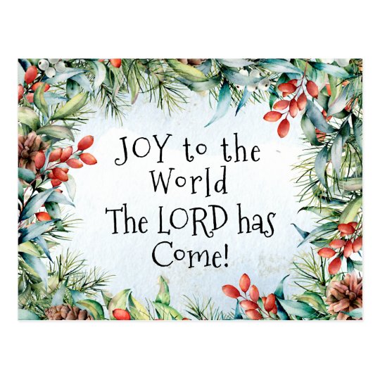 Joy to the World The Lord has Come, Christmas Postcard | Zazzle.com