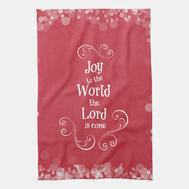 Joy to the World the Lord is Come Towel (Vertical)