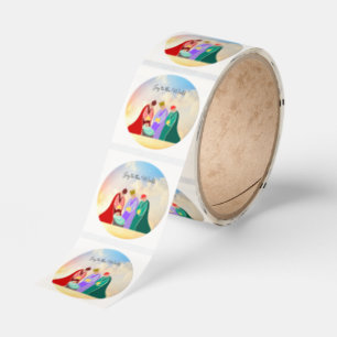 Joy to the World, The Three Wise Men, Classic Round Sticker