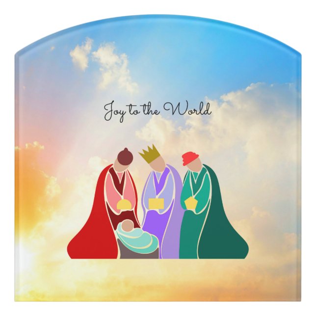 Joy to the World, The Three Wise Men, Door Sign (Contour Front)