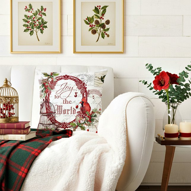 Joy to the world throw pillow (Creator Uploaded)