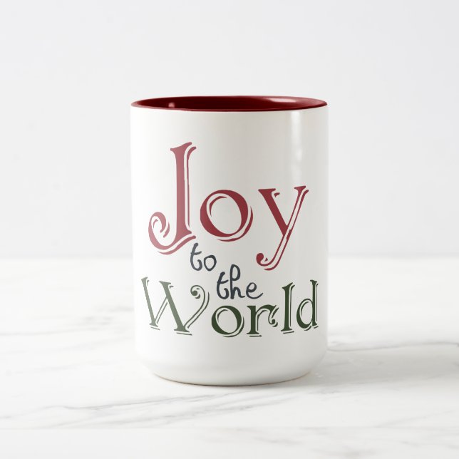 Joy to the World Two-Tone Coffee Mug (Center)