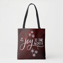 Joy to the World Typography and Snowflakes