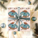 Joy to the World Ugly Christmas Sweater Custom Wrapping Paper<br><div class="desc">Ugly Christmas Sweater wrapping paper which you can personalize with your name(s) or family name. The design has an ugly christmas jumper lettered with "joy to the world" and a border of Merry Christmas decorated with christmas lights.</div>