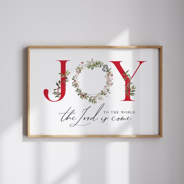 Joy to the world watercolor Christmas poster (Creator Uploaded)